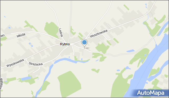 Rybno gmina Wyszków, Nadbużańska, mapa Rybno gmina Wyszków
