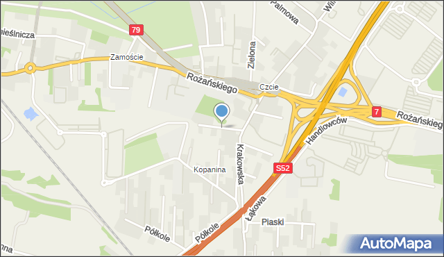 Rząska, Nad Potokiem, mapa Rząska