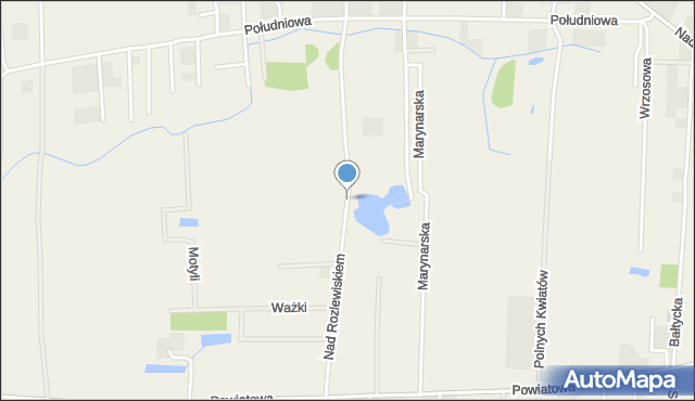 Sarbinowo gmina Mielno, Nad Rozlewiskiem, mapa Sarbinowo gmina Mielno