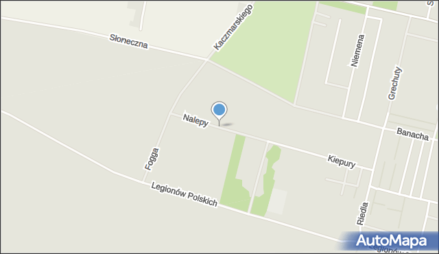 Słupsk, Nalepy Tadeusza, mapa Słupska