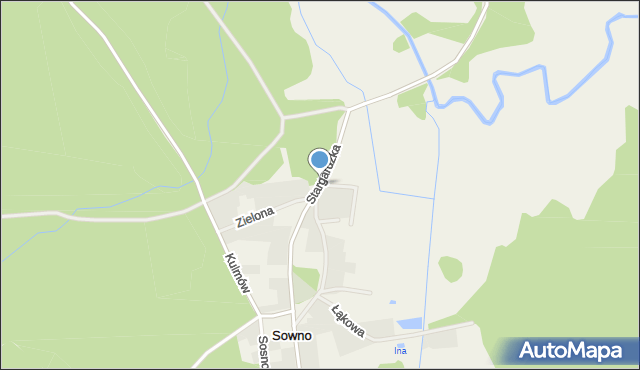 Sowno gmina Stargard, Nadrzeczna, mapa Sowno gmina Stargard