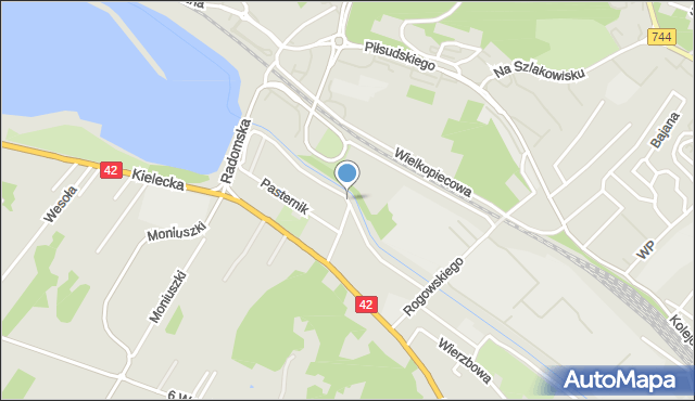 Starachowice, Nad Kamienną, mapa Starachowic