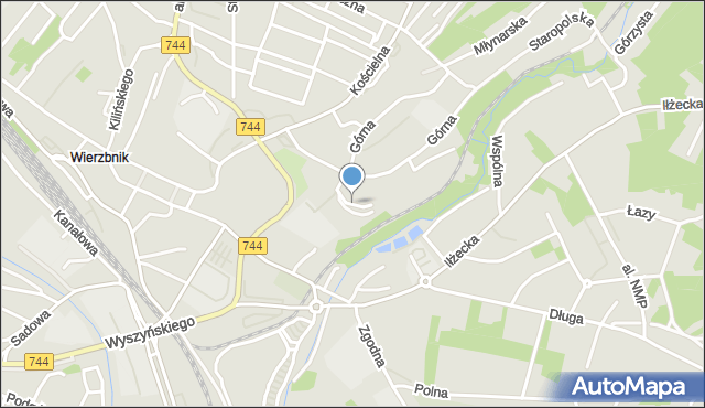 Starachowice, Nad Młynówką, mapa Starachowic