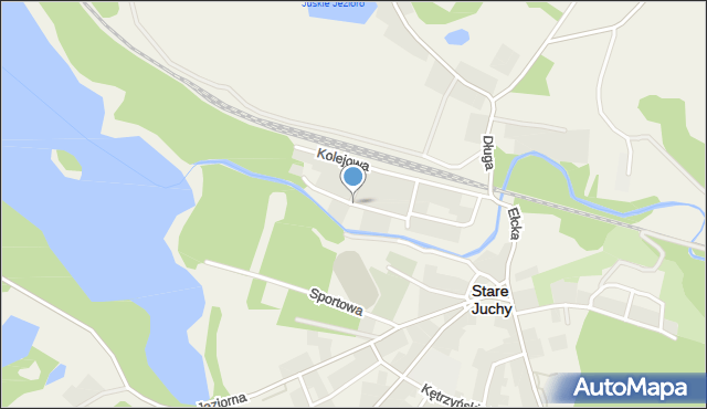 Stare Juchy, Nadrzeczna, mapa Stare Juchy