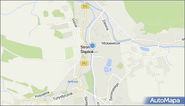 Stronie Śląskie powiat kłodzki, Nadbrzeżna, mapa Stronie Śląskie powiat kłodzki