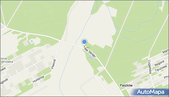 Strzeniówka, Na Skraju, mapa Strzeniówka