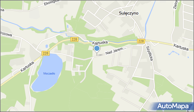 Sulęczyno, Nad Jarem Słupi, mapa Sulęczyno