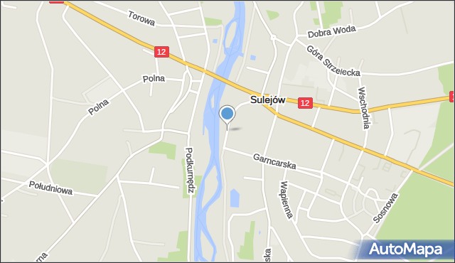Sulejów powiat piotrkowski, Nadrzeczna, mapa Sulejów powiat piotrkowski
