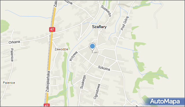 Szaflary, Na Potoczku, mapa Szaflary