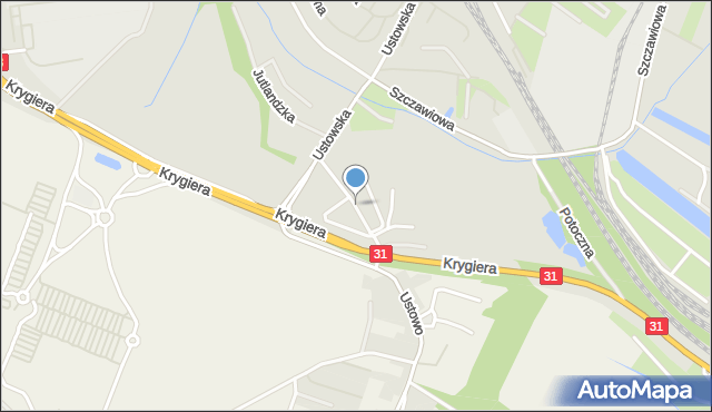 Szczecin, Nasypowa, mapa Szczecina