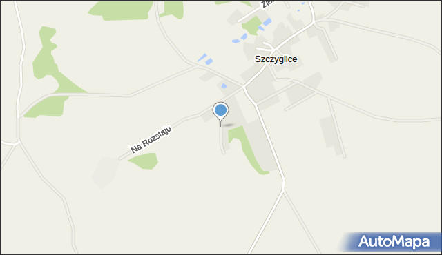 Szczyglice gmina Głogów, Na Stoku, mapa Szczyglice gmina Głogów