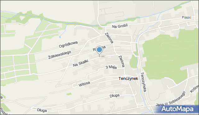 Tenczynek, Na Skałki, mapa Tenczynek