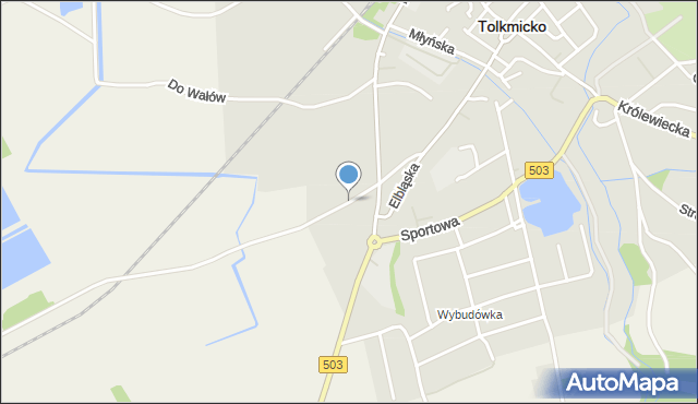 Tolkmicko, Na Stawy, mapa Tolkmicko