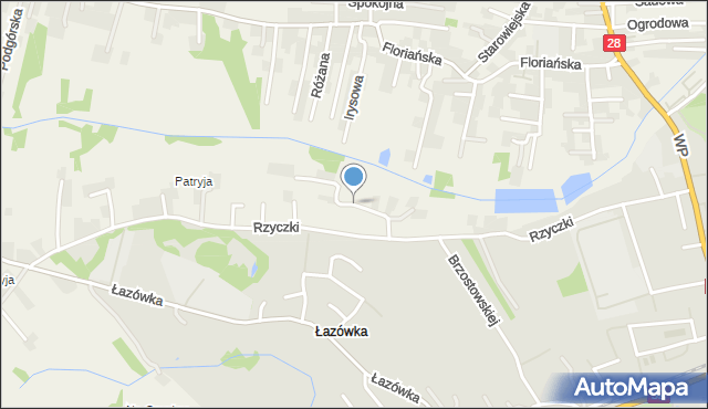Tomice powiat wadowicki, Nad Potokiem, mapa Tomice powiat wadowicki