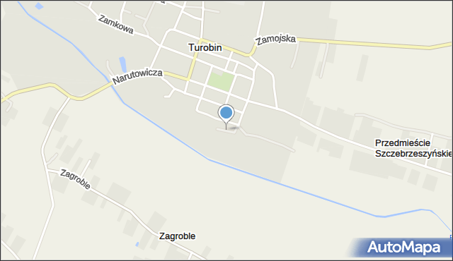 Turobin, Nadrzeczna, mapa Turobin