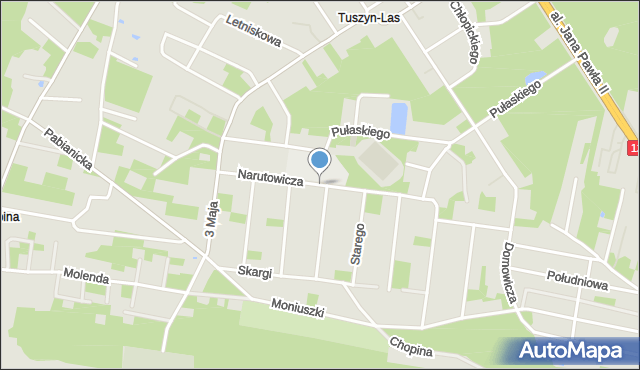 Tuszyn powiat łódzki wschodni, Narutowicza Gabriela, mapa Tuszyn powiat łódzki wschodni