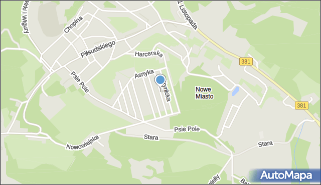Wałbrzych, Nałęczowska, mapa Wałbrzycha