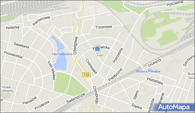 Warszawa, Nastrojowa, mapa Warszawy