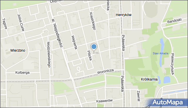 Warszawa, Naruszewicza Adama, mapa Warszawy