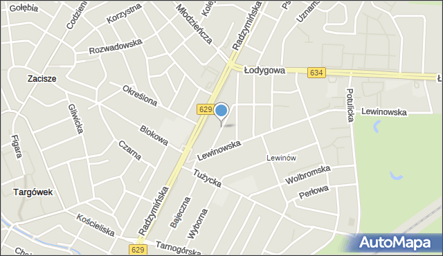 Warszawa, Nauczycielska, mapa Warszawy