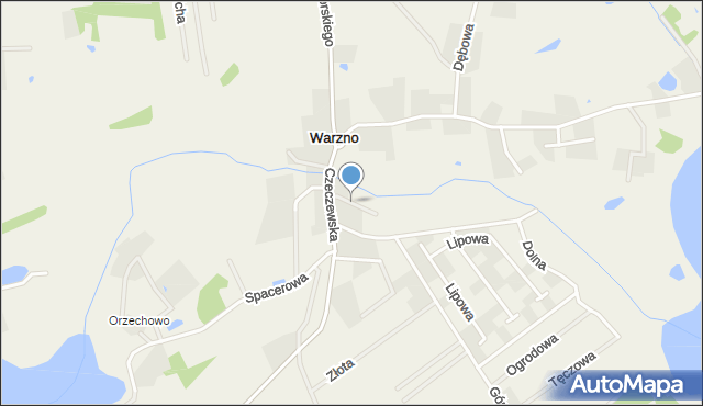 Warzno, Na Skarpie, mapa Warzno