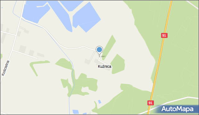 Widzówek, Nadrzeczna, mapa Widzówek