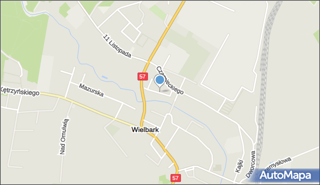 Wielbark powiat szczycieński, Nad Sawicą, mapa Wielbark powiat szczycieński