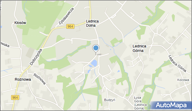 Wieliczka, Nad Stawem, mapa Wieliczka