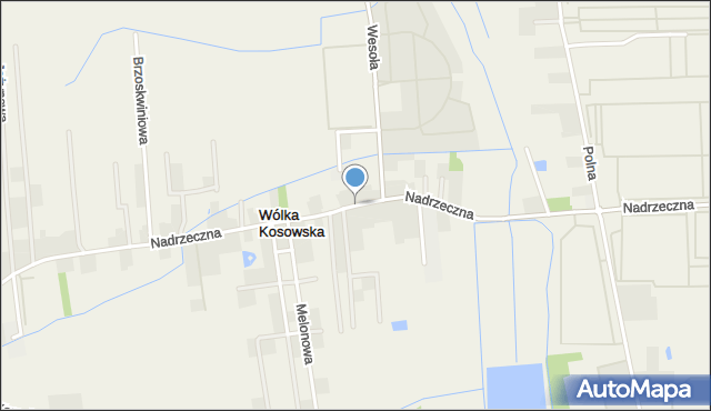 Wólka Kosowska, Nadrzeczna, mapa Wólka Kosowska