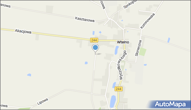 Wtelno, Nad Torem, mapa Wtelno