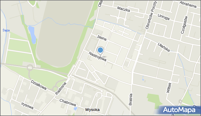 Wysoka gmina Kobierzyce, Nastrojowa, mapa Wysoka gmina Kobierzyce