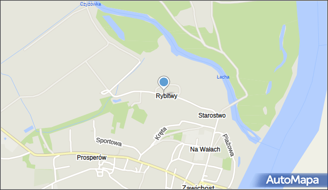 Zawichost, Nadwiślańska, mapa Zawichost