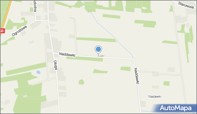 Zawiszyn gmina Jadów, Naddawki, mapa Zawiszyn gmina Jadów