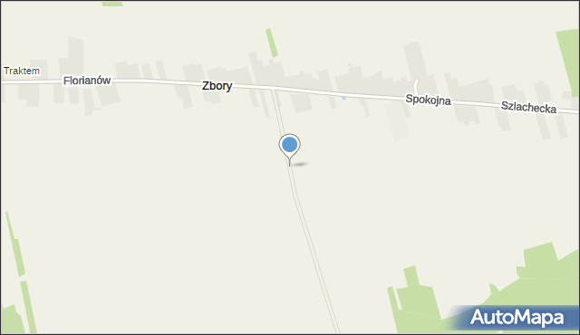 Zbory, Nadrzeczna, mapa Zbory