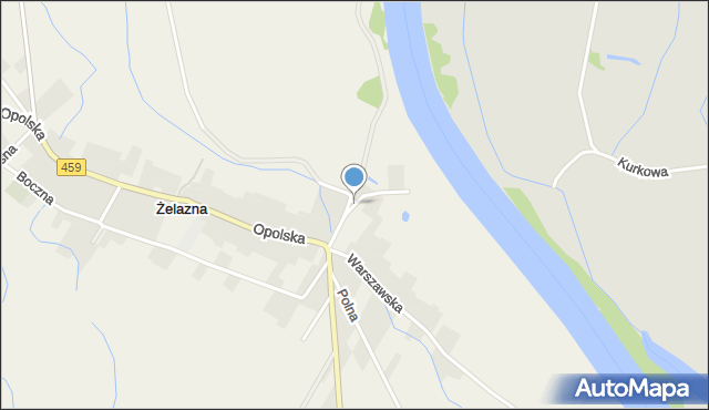 Żelazna gmina Dąbrowa, Nadodrzańska, mapa Żelazna gmina Dąbrowa