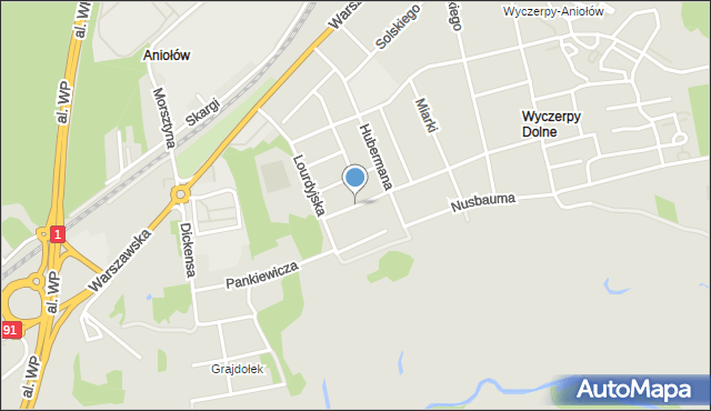 Częstochowa, Nenckiego Marcelego, mapa Częstochowy