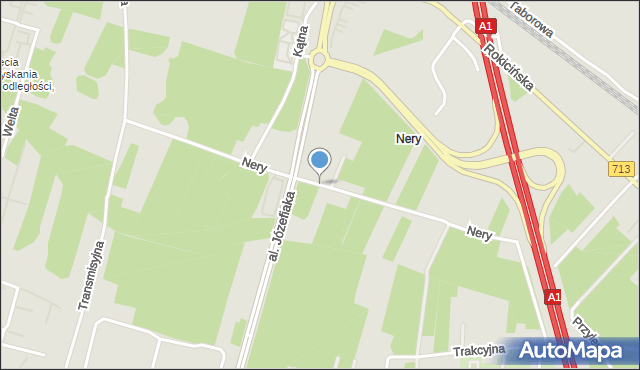 Łódź, Nery, mapa Łodzi