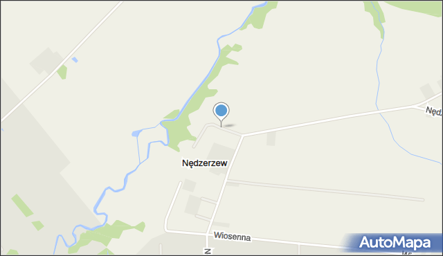 Nędzerzew gmina Opatówek, Nędzerzew, mapa Nędzerzew gmina Opatówek