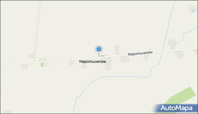Nepomucenów gmina Kobylin, Nepomucenów, mapa Nepomucenów gmina Kobylin