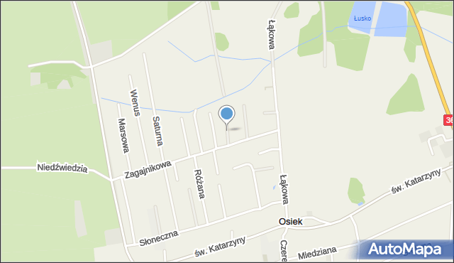 Osiek gmina Lubin, Neptuna, mapa Osiek gmina Lubin