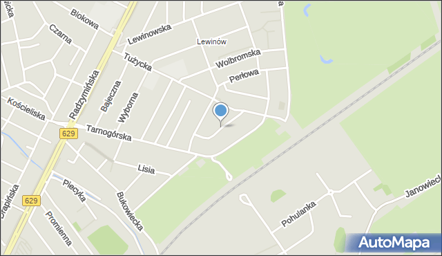 Warszawa, Nefrytowa, mapa Warszawy