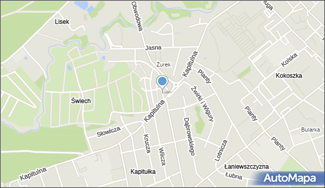 Włocławek, Neptuna, mapa Włocławka