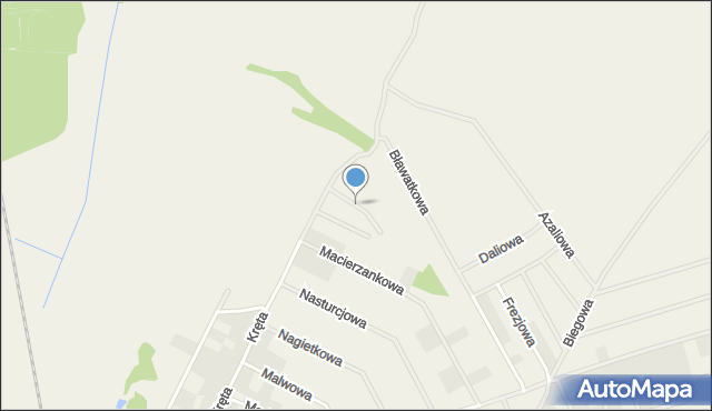 Bolechówko, Niezapominajkowa, mapa Bolechówko