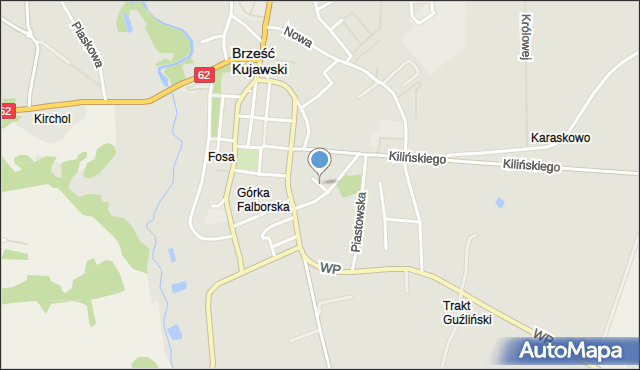 Brześć Kujawski, Niecała, mapa Brześć Kujawski