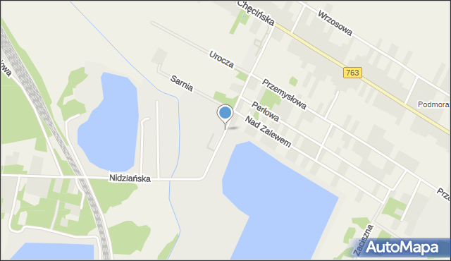 Brzeziny gmina Morawica, Nidziańska, mapa Brzeziny gmina Morawica