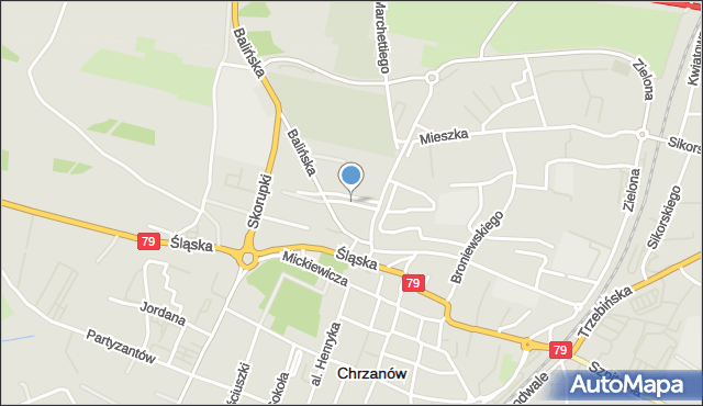 Chrzanów, Niecała, mapa Chrzanów