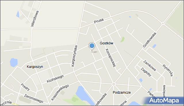 Ciechanów, Niemcewicza Juliana Ursyna, mapa Ciechanów
