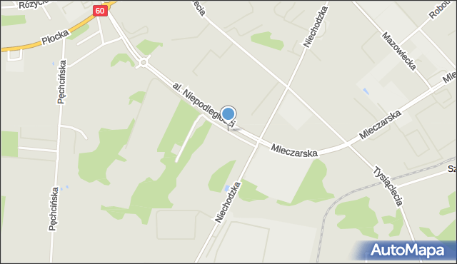 Ciechanów, Niepodległości, mapa Ciechanów