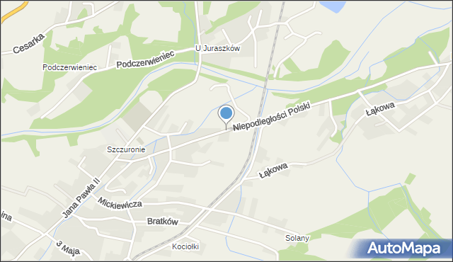 Cięcina, Niepodległości Polski, mapa Cięcina