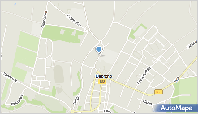 Debrzno, Niepodległości, mapa Debrzno